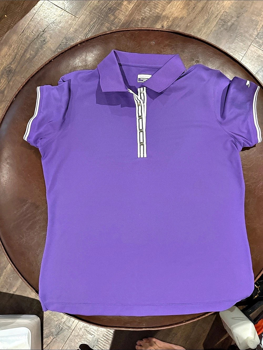 Slazenger Women's Golf Polo Shirt Purple Polyester Polo Size large